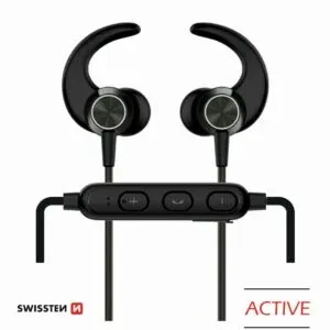 BLUETOOTH EARPHONES SWISSTEN ACTIVE BLACK