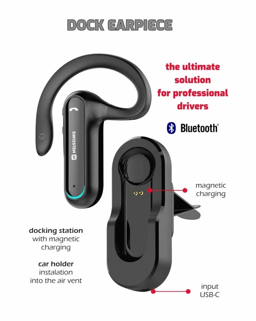 BLUETOOTH HEADSET SWISSTEN DOCK EARPIECE