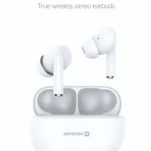 BLUETOOTH TWS EARPHONES SWISSTEN PRO TUNE WHITE