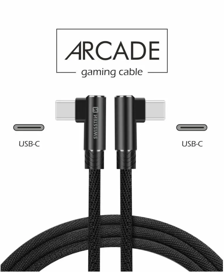 DATA CABLE SWISSTEN ARCADE USB-C / USB-C 1.2 M BLACK