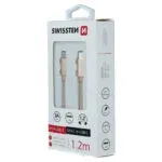 DATA CABLE SWISSTEN TEXTILE USB-C / USB-C 1.2 M GOLD