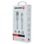 DATA CABLE SWISSTEN TEXTILE USB / LIGHTNING 1.2 M SILVER