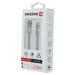 DATA CABLE SWISSTEN TEXTILE USB / LIGHTNING 2.0 M GOLD