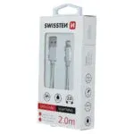 DATA CABLE SWISSTEN TEXTILE USB / LIGHTNING 2.0 M SILVER