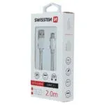 DATA CABLE SWISSTEN TEXTILE USB / USB-C 2.0 M SILVER