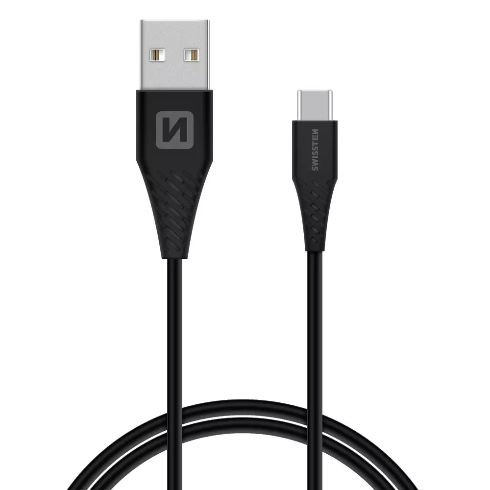 DATA CABLE SWISSTEN USB / USB-C SUPER FAST CHARGING 5A 1.5M BLACK