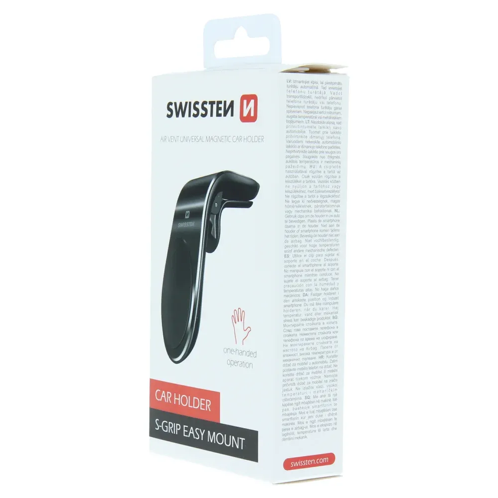 MAGNETIC CAR HOLDER SWISSTEN EASY MOUNT BLACK