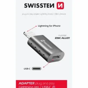 SWISSTEN ADAPTER LIGHTNING(M)/USB-C(F)