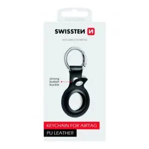 SWISSTEN AIRTAG KEYCHAIN BLACK