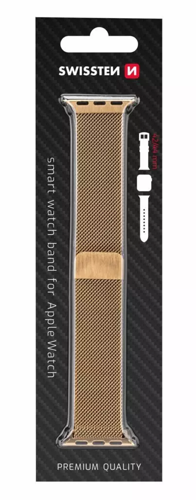 SWISSTEN MESH BAND FOR APPLE WATCH 42-44 mm GOLD