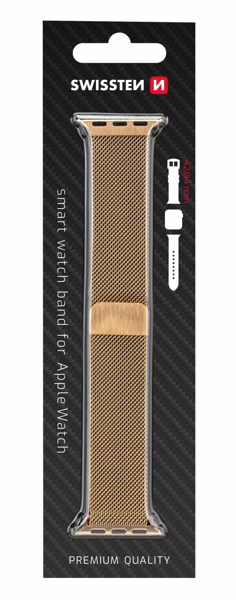 SWISSTEN MESH BAND FOR APPLE WATCH 42-44 mm GOLD