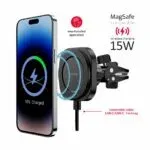 SWISSTEN MagStick COMPACT MAGNETIC CAR HOLDER WITH WIRELESS CHARGER 15W/7,5W(MagSafe compatible