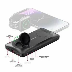 SWISSTEN POWER BANK 10000 mAh 2in1 FOR APPLE WATCH AND MAGSAFE