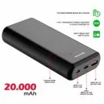 SWISSTEN POWER LINE POWER BANK 20000 mAh 20W POWER DELIVERY BLACK