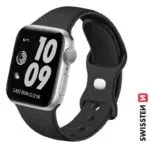 SWISSTEN SILICONE BAND FOR APPLE WATCH 42-44 mm BLACK