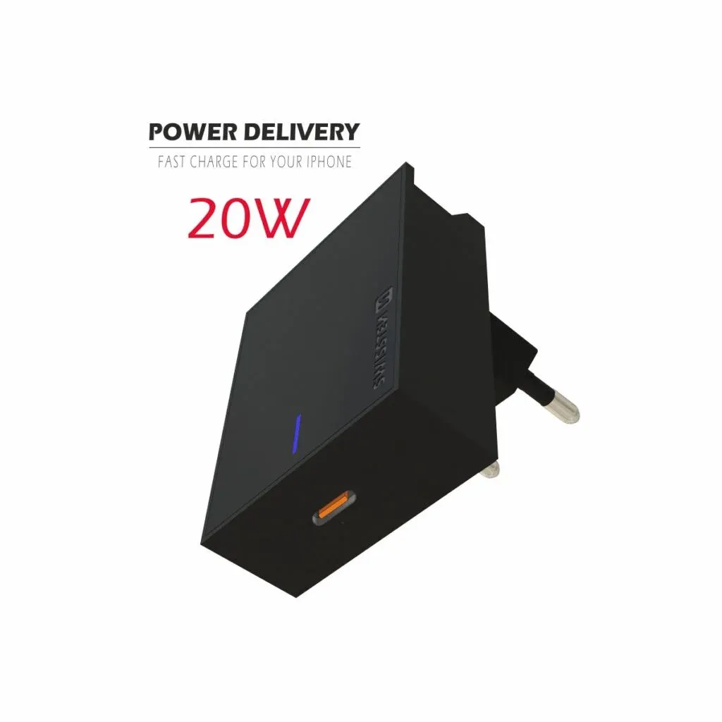 SWISSTEN TRAVEL CHARGER POWER DELIVERY 20W FOR IPHONE 12 BLACK