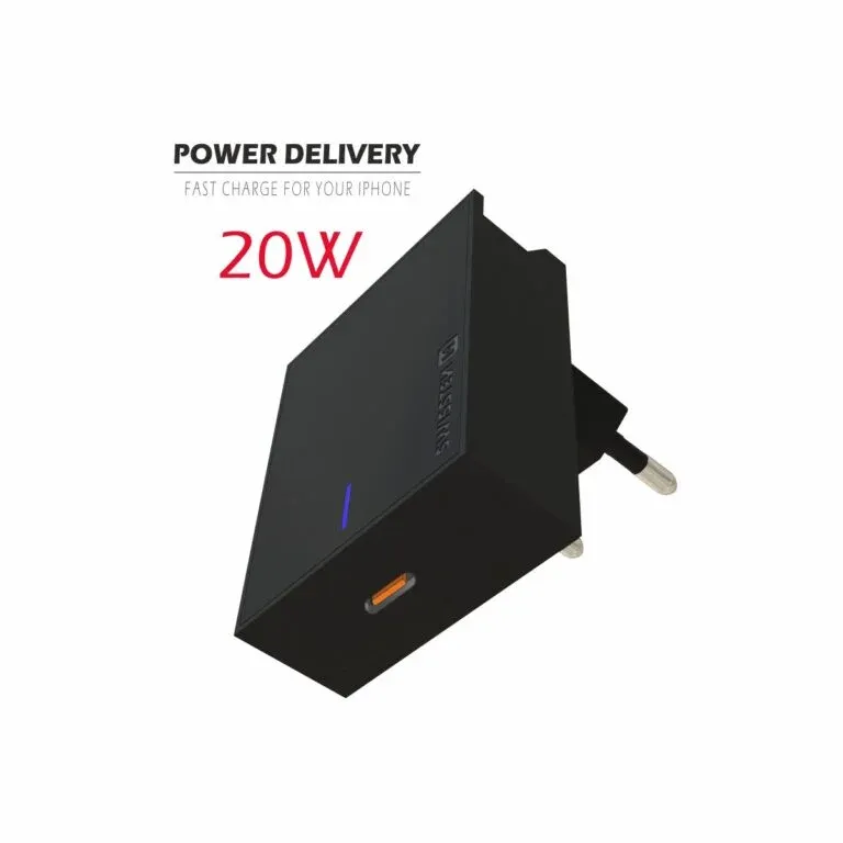 SWISSTEN TRAVEL CHARGER POWER DELIVERY 20W FOR IPHONE 12 BLACK