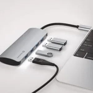 SWISSTEN USB-C HUB 4-IN-1 (4x USB 3.0) ALUMINIUM