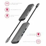 SWISSTEN USB-C HUB 6-IN-1 (USB-C PD, 3x USB 3.0, SD, MICRO SD) ALUMINIUM