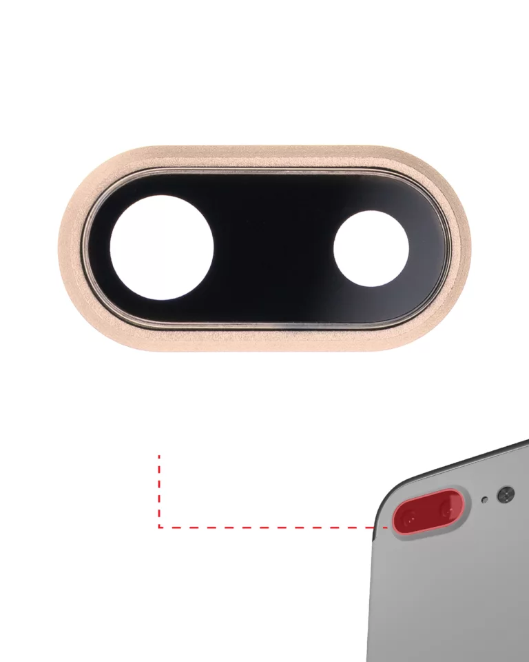 iPhone 8P Rear Camera Lens Replacement With Securing Bracket Gold-full original