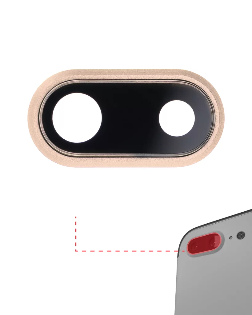 iPhone 8P Rear Camera Lens Replacement With Securing Bracket Gold-full original