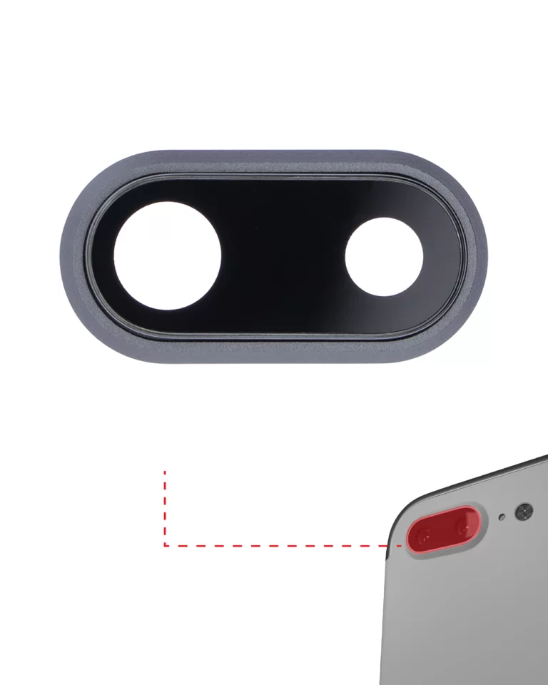 iPhone 8P Rear Camera Lens Replacement With Securing Bracket Grey-full original