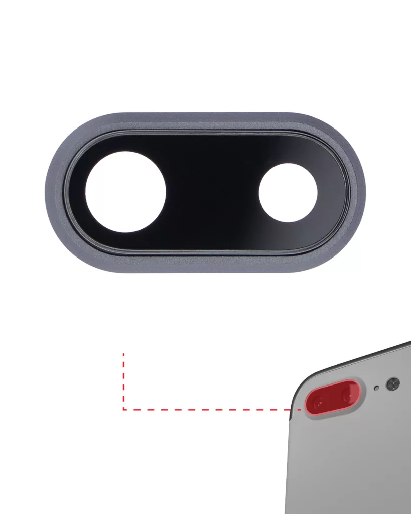 iPhone 8P Rear Camera Lens Replacement With Securing Bracket Grey-full original