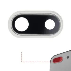 iPhone 8P Rear Camera Lens Replacement With Securing Bracket Silver-full original