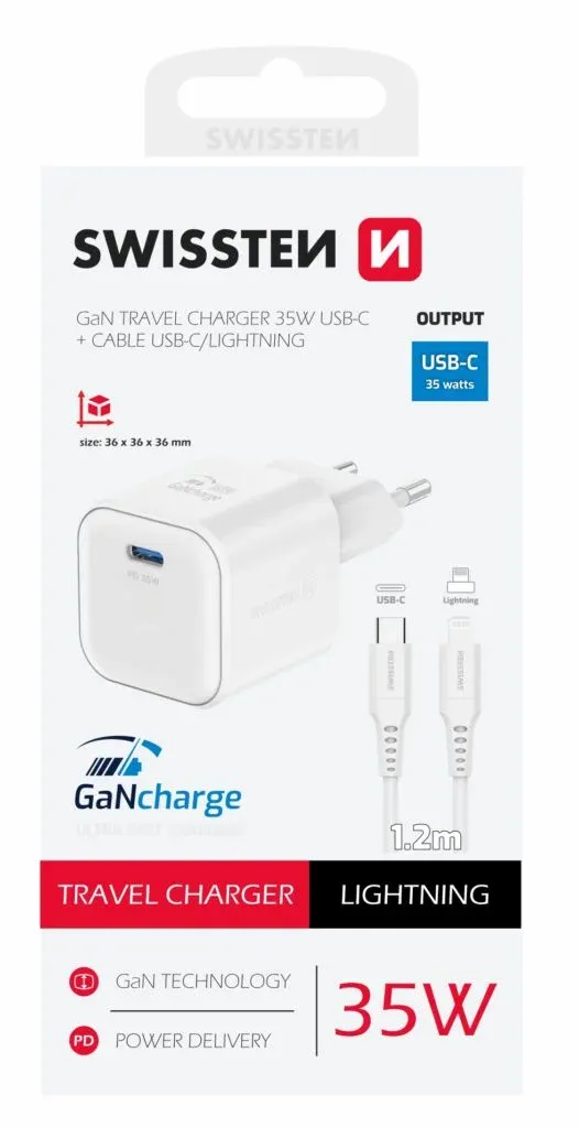 SWISSTEN CHARGER GaN 1x USB-C 35W POWER