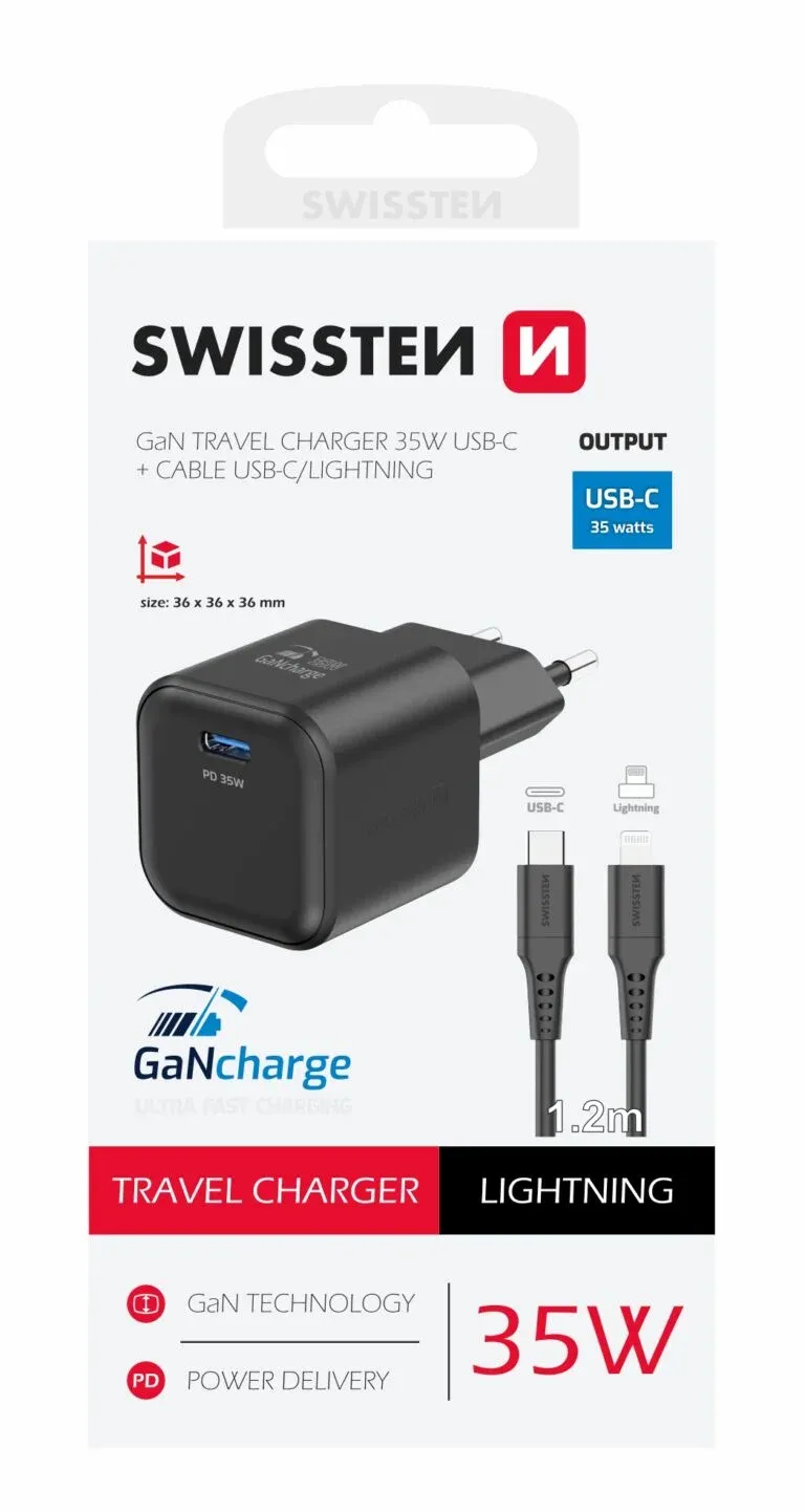 SWISSTEN CHARGER GaN 1x USB-C 35W POWER