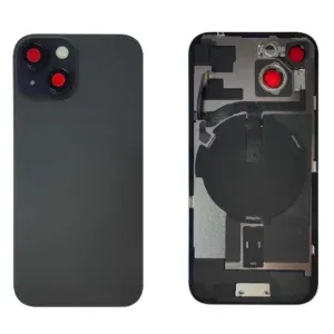 iPhone 15 - Back housing glass OEM with small parts - with logo