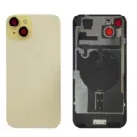 iPhone 15 Plus - Back housing glass OEM with small parts - with logo