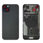 iPhone 15 Plus - Back housing glass OEM with small parts - with logo