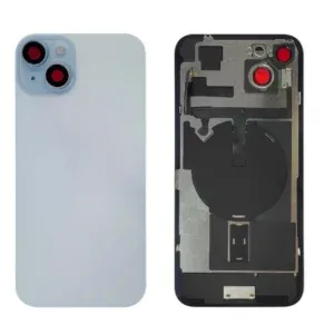 iPhone 15 Plus - Back housing glass OEM with small parts - with logo
