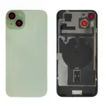 iPhone 15 Plus - Back housing glass OEM with small parts - with logo