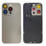 iPhone 15 Pro - Back housing glass OEM with small parts - with logo