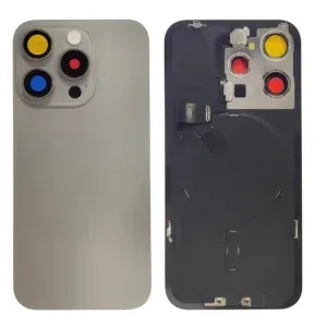 iPhone 15 Pro - Back housing glass OEM with small parts - with logo