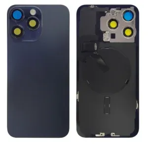 iPhone 15 Pro Max - Back housing glass OEM with small parts - with logo