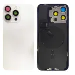 iPhone 15 Pro Max - Back housing glass OEM with small parts - with logo